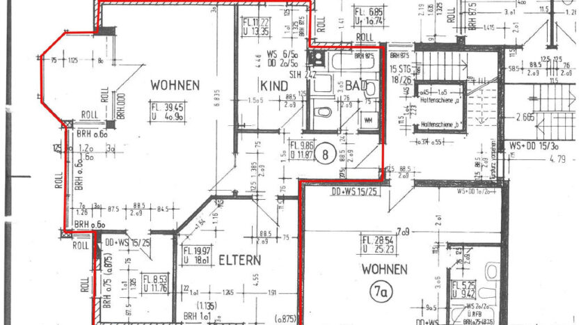 Wohn-/Esszimmer, Vinylboden