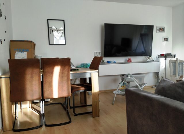 Essbereich im Wohnzimmer