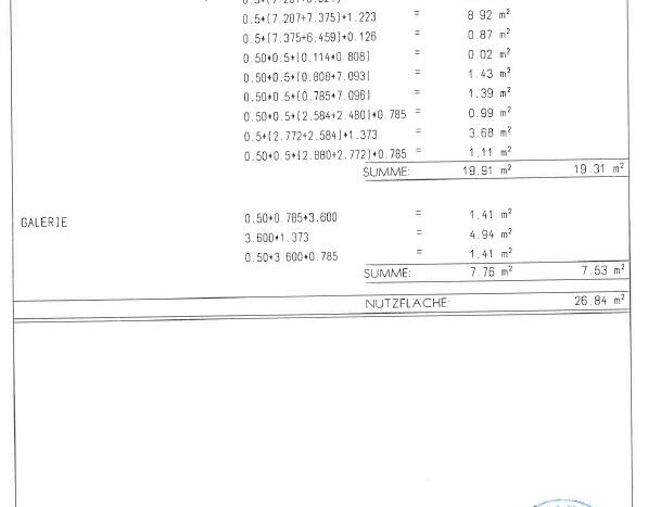 Nutzflächenberechnung 2.DG